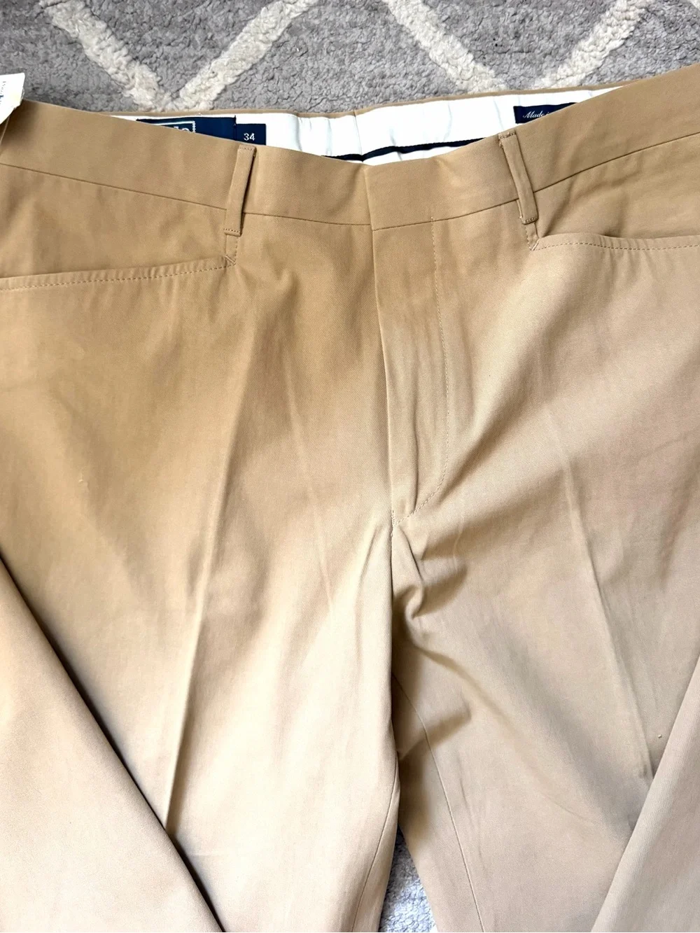 Vintage NWT Polo Ralph Lauren Men's Khaki Pants 90’s Italy 34